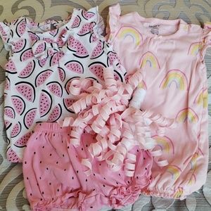 💞Carter's 9 Month Watermelon Rainbow Bundle 💞